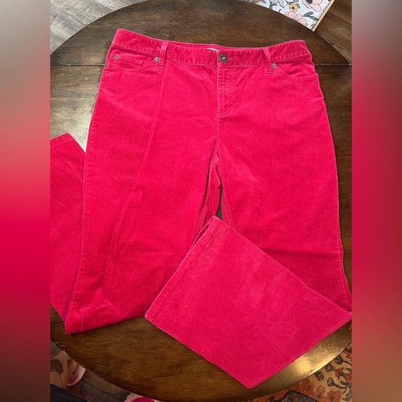 Coldwater Creek Barry/fuchsia size 14 petite Corduroy Pants - Picture 1 of 5